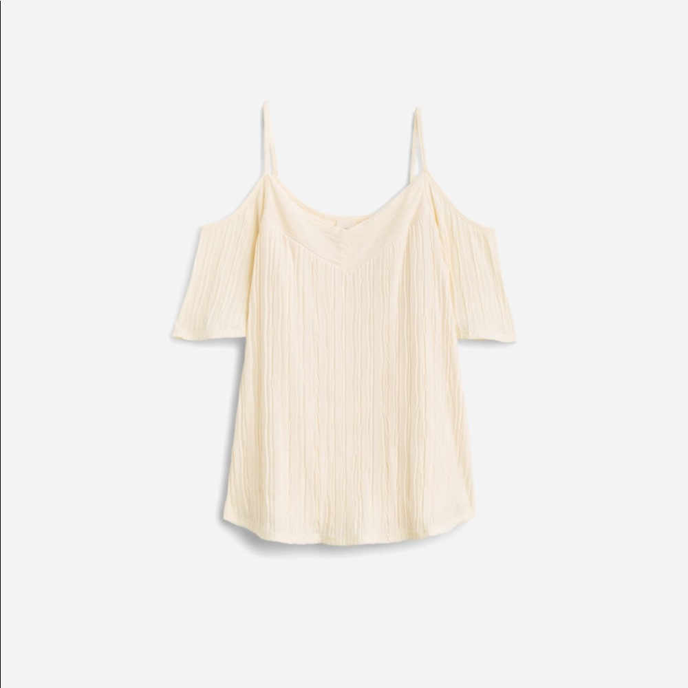 Valette back detail cold shoulder knot top